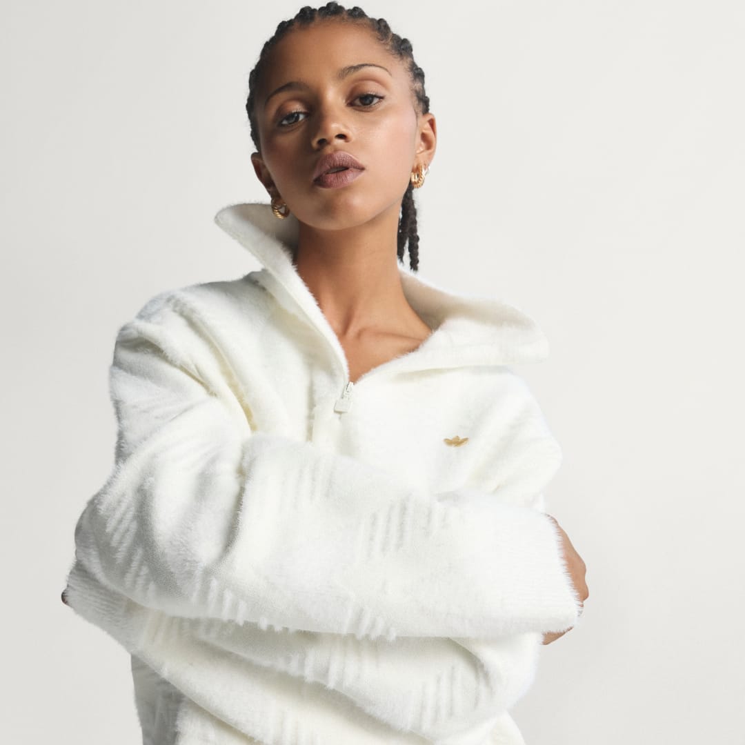 KNITTED HALF-ZIP TRÖJA