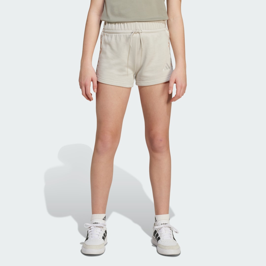 adidas Girls 3-Stripes Animal French Terry Shorts Kids adidas Girls 3-Stripes Animal French Terry Shorts Kids