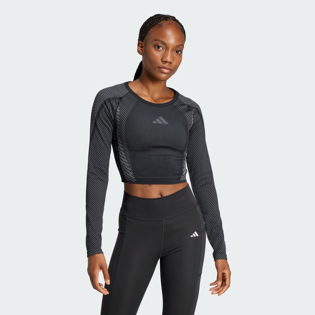 Seamless Knitted Long Sleeve T-shirt
