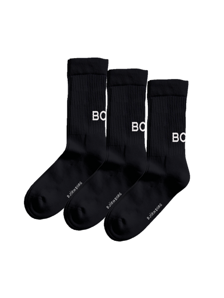 Björn Borg Core Crew Polyamide Socks 3-pack Svart, 36-40