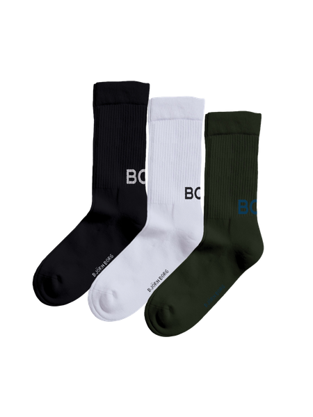 Björn Borg Core Crew Polyamide Socks 3-pack Multi, 36-40