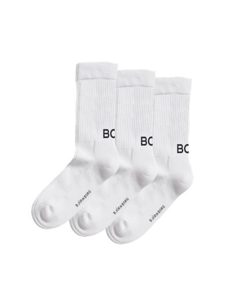 Björn Borg Core Crew Polyamide Socks 3-pack Vit, 36-40