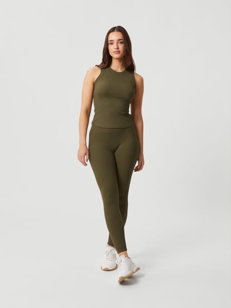 Björn Borg Studio Highwaist Rib Tights Grön, L