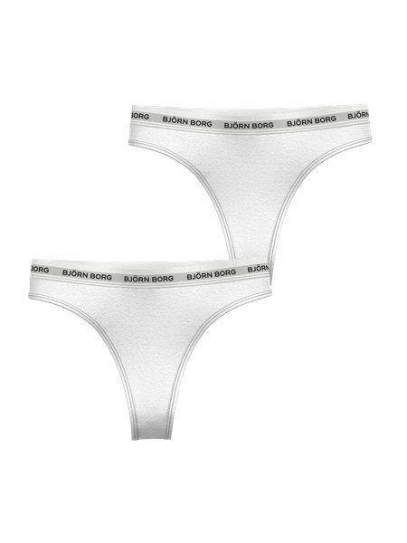 Björn Borg Core Logo Thong 2-pack Vit, L