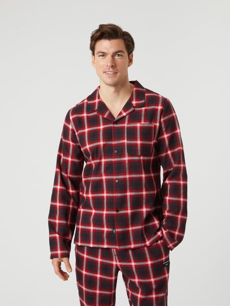Björn Borg Core Flannel Pyjama Shirt Röd, L