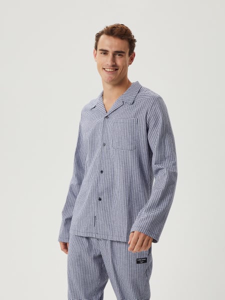 Björn Borg Core Flannel Pyjama Shirt Blå, L