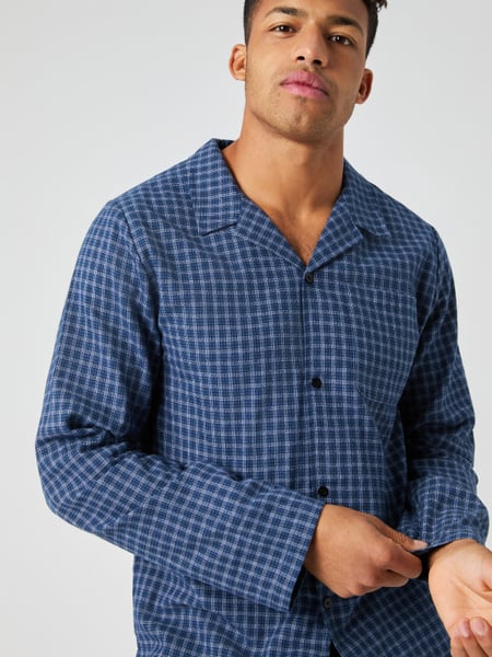 Björn Borg Core Flannel Pyjama Shirt Blå, L