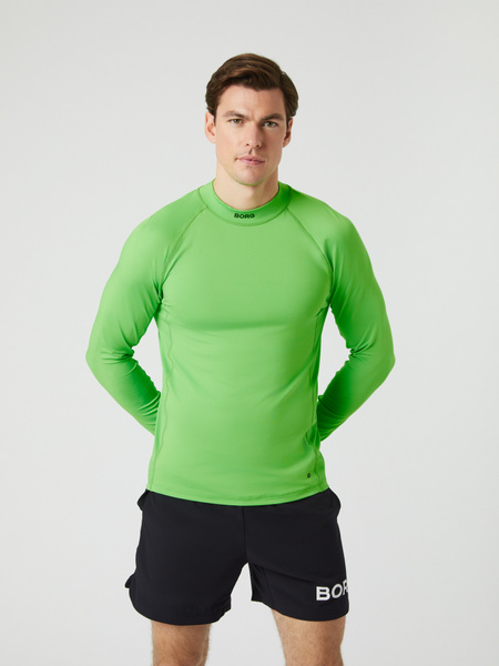 Björn Borg Borg Mock Neck Ls T-shirt Grön, L