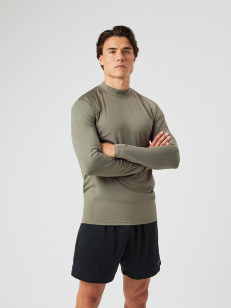 Björn Borg Borg Mock Neck Ls T-shirt Grön, L