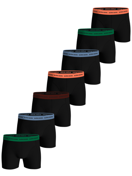 Björn Borg Cotton Stretch Boxer 7-pack Svart, L