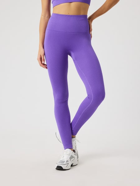 Björn Borg Studio Seamless Ribbed Tights Lila, L