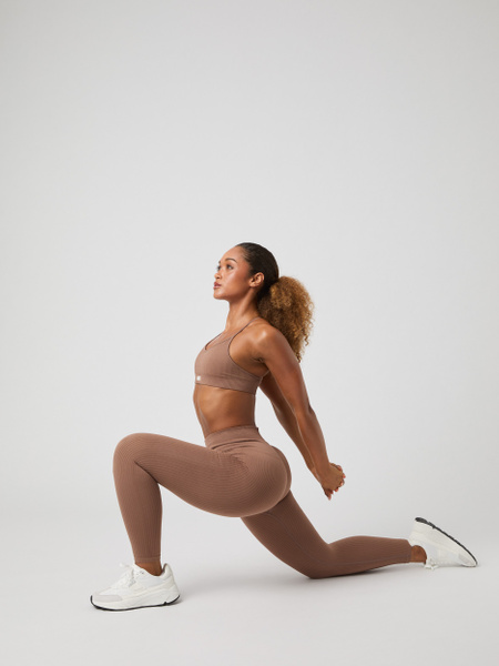 Björn Borg Studio Seamless Ribbed Tights Brun, L