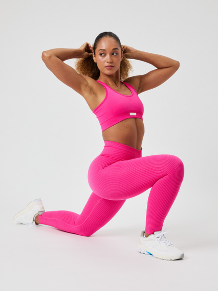 Björn Borg Studio Seamless Ribbed Tights Rosa, L