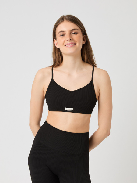 Björn Borg Studio Seamless Ribbed Strap Bra Svart, M
