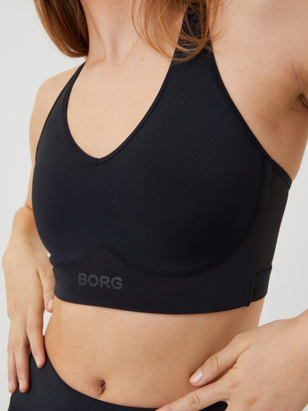 Björn Borg Borg Mid V Support Sports Bra Svart, L