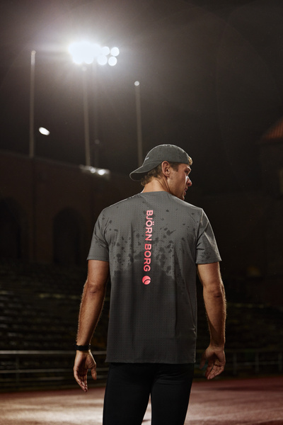 Björn Borg Borg Performance Perforated T-shirt Grå, L