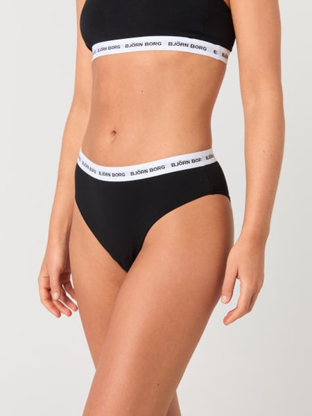 Björn Borg Logo Highwaist Briefs 3-pack Svart, L