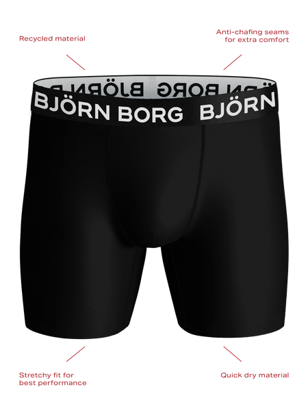 Björn Borg Sports Microfiber Boxers Svart, L