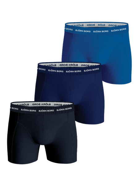 Björn Borg Cotton Stretch Boxers 3-pack Blå, L