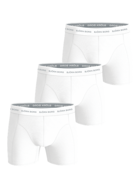 Björn Borg Cotton Stretch Boxers 3-pack Vit, L