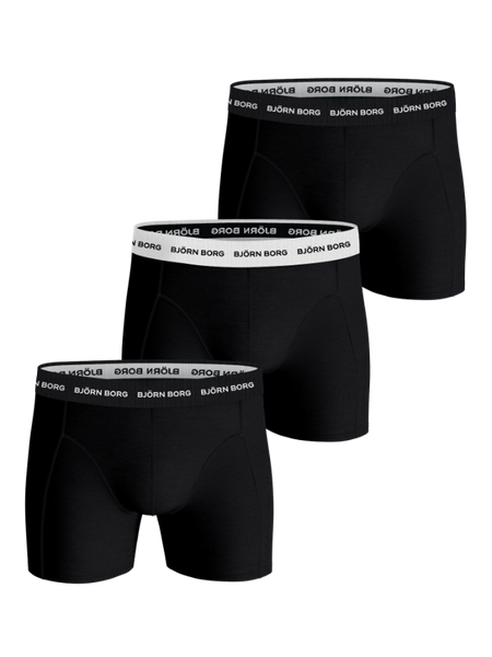 Björn Borg Cotton Stretch Boxer 3-pack Svart, L