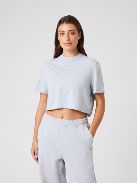 Björn Borg Studio Oversized Cropped T-shirt Grå, L