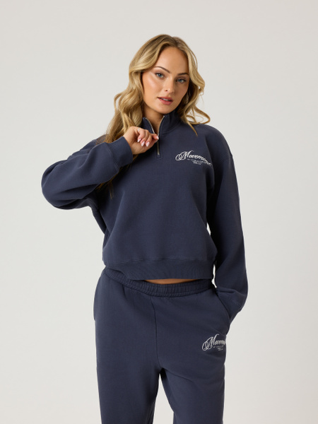 Björn Borg Alice Stenlöf Halfzip Sweatshirt Marinblå, L