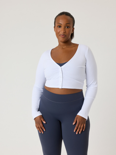 Björn Borg Alice Stenlöf Cropped Rib Cardigan Vit, L