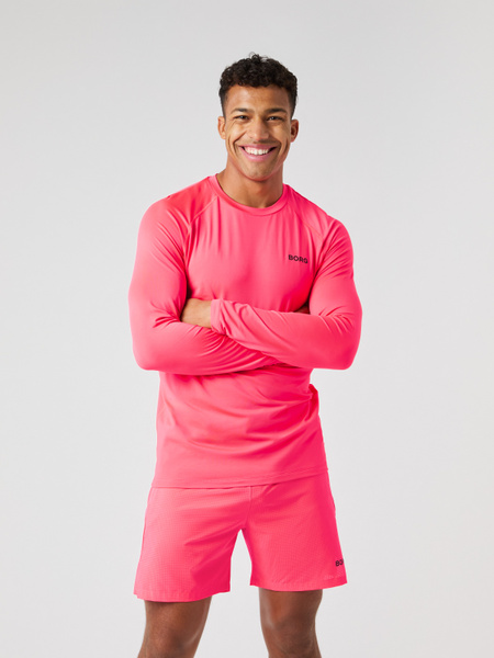 Björn Borg Borg Performance Long Sleeve Brushed T-shirt Rosa, L