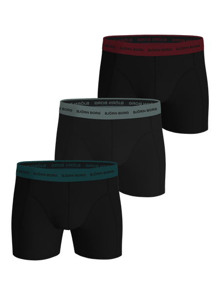 Björn Borg Cotton Stretch Boxers 3-pack Svart, L