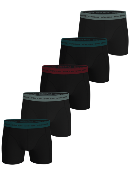 Björn Borg Cotton Stretch Boxers 5-pack Svart, L
