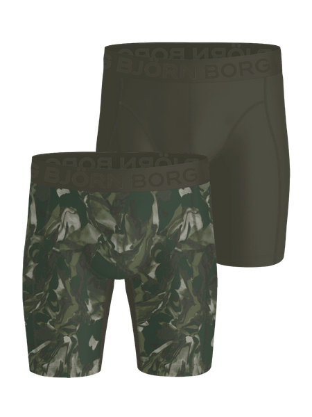 Björn Borg Sports Lightweight Long Leg Boxers 2-pack Grön, L