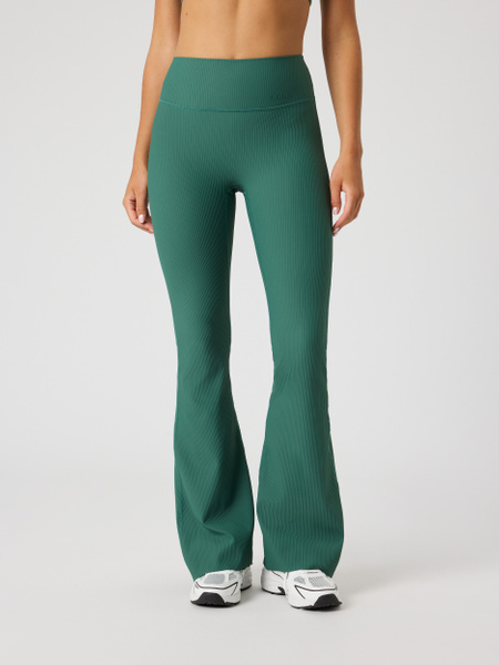 Björn Borg Studio Ribbed Flare Tights Regular Grön, L