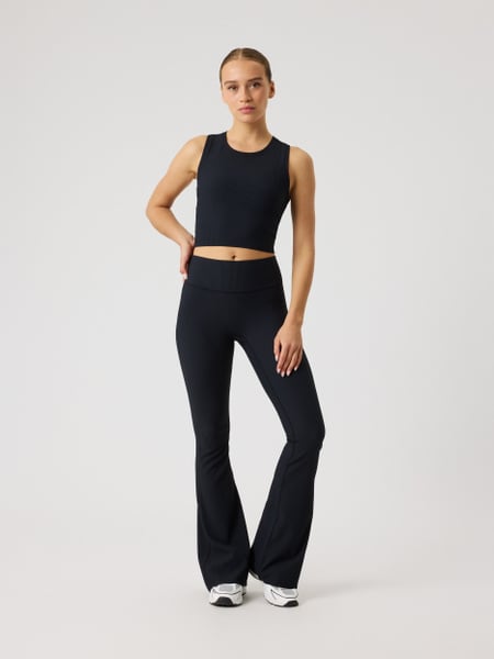 Björn Borg Studio Ribbed Flare Tights Regular Svart, L