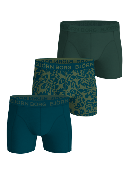 Björn Borg Cotton Stretch Boxers 3-pack Grön, L