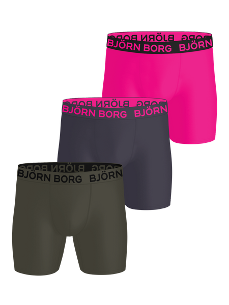Björn Borg Sports Microfiber Boxers 3-pack Grön, L