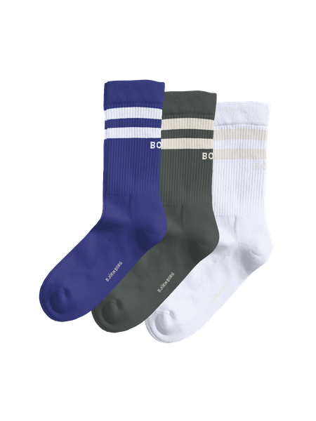 Björn Borg Core Crew Socks 3-pack Blå, 36-40