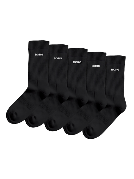 Björn Borg Essential Crew Socks 5-pack Svart, 35-38