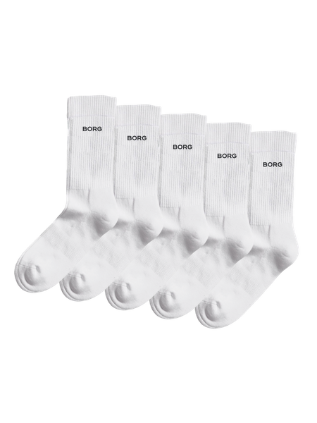 Björn Borg Essential Crew Socks 5-pack Vit, 35-38