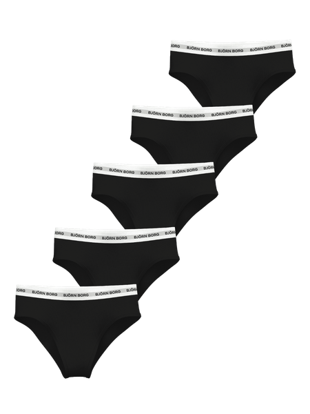 Björn Borg Logo Highwaist Briefs 5-pack Svart, L