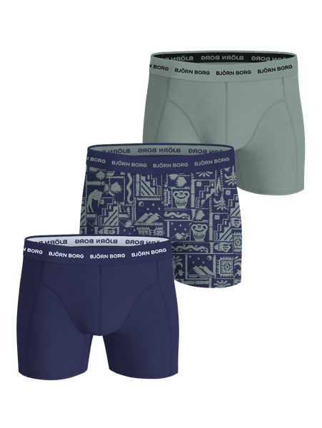 Björn Borg Cotton Stretch Boxers 3-pack Grå, L