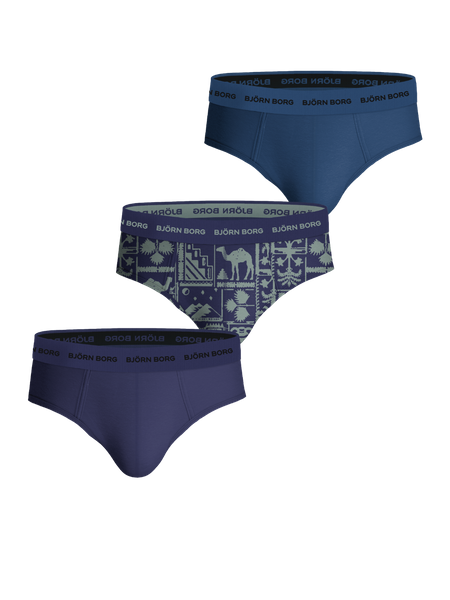 Björn Borg Cotton Stretch Briefs 3-pack Blå, L