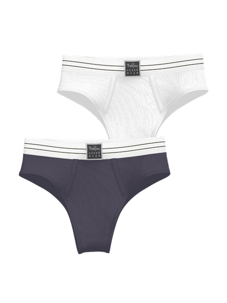 Björn Borg Original Highwaist Briefs 2-pack Grå, L