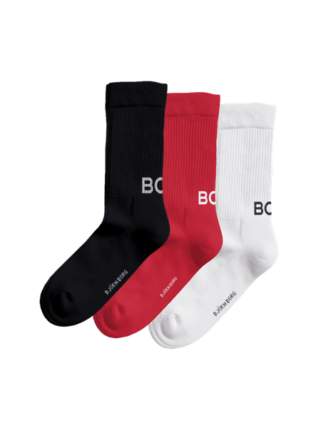 Björn Borg Classic Polyamide Crew Socks 3-pack Svart, 36-40