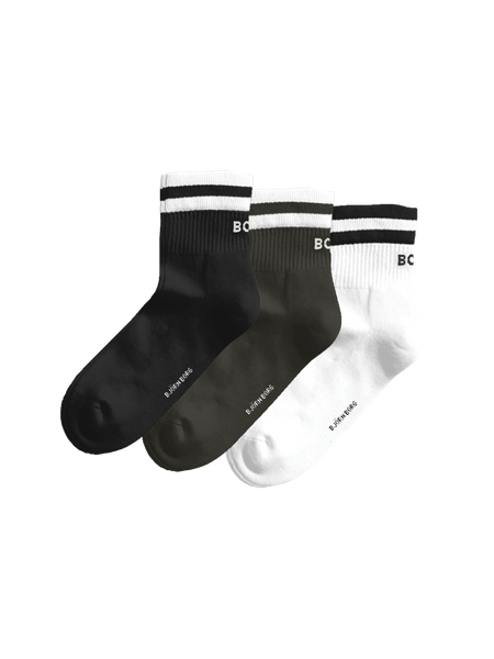 Björn Borg Classic Mid Ankle Socks 3-pack Svart, 36-40