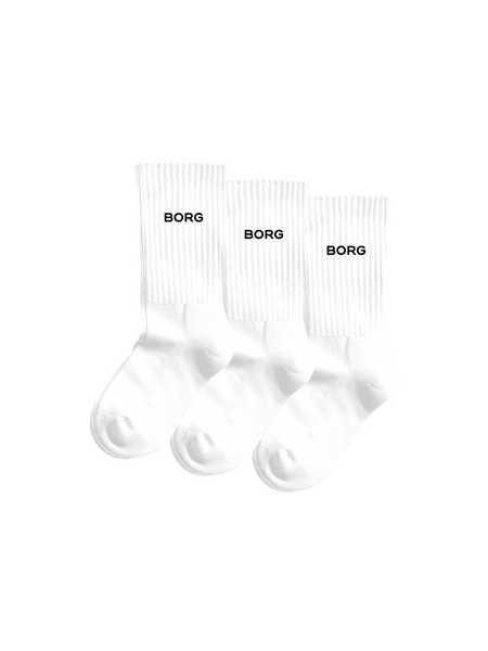 Björn Borg Essential Crew Socks 3-pack Vit, 26-30