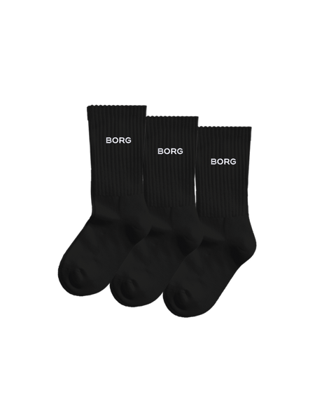Björn Borg Essential Crew Socks 3-pack Svart, 26-30