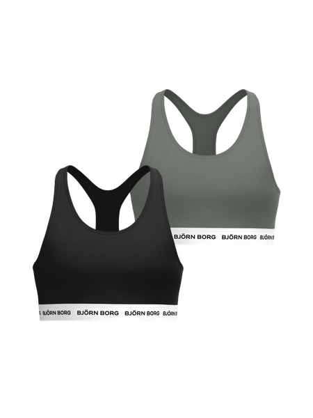 Björn Borg Cotton Stretch Logo Soft Top 2-pack Svart, 146-152