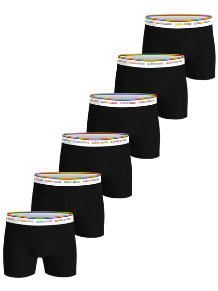 Björn Borg Cotton Stretch Boxers 6-pack Svart, L