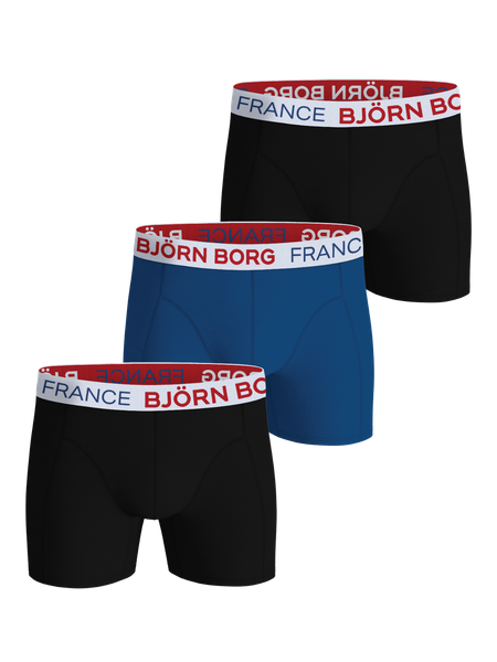 Björn Borg Cotton Stretch Boxers France 3-pack Svart, L